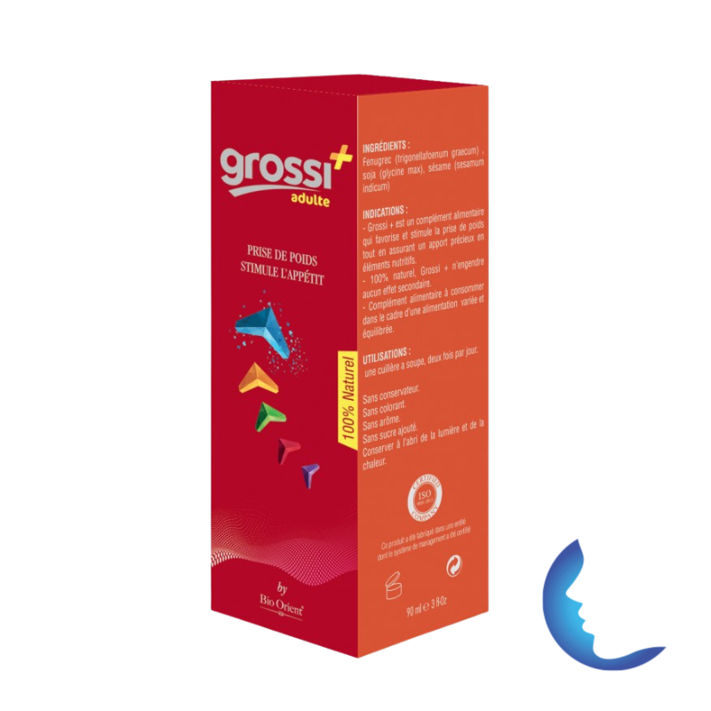 Grossi Vit 60 Gélules 100% naturel qui favorise la prise de poids.