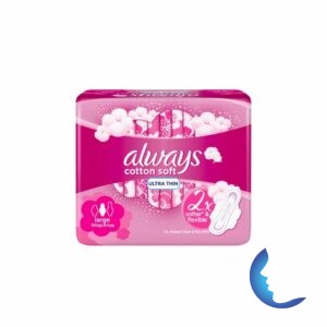 Always Cotton Soft Ultra Thin Larges, 8 pièces