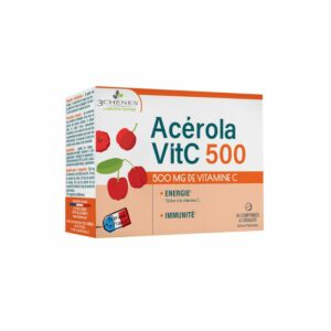 3 Chênes Acérola VitC 500 Mg, 24 Gélules à Croquer