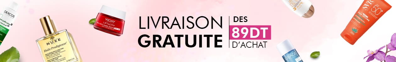 livraison gratuite dès 89 DT d'achat seulement dans notre para en tunisie